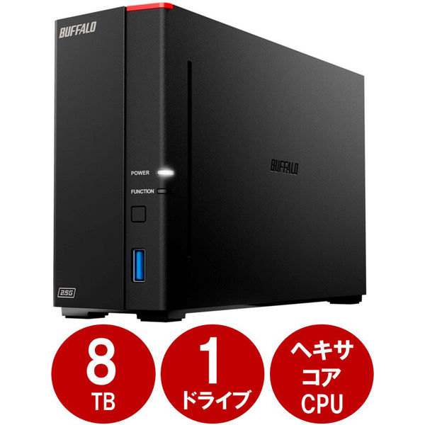 NAS（ネットワークハードディスク）8TB 1ドライブ リンクステーション HDD LS710D0801 1台 バッファロー（直送品）