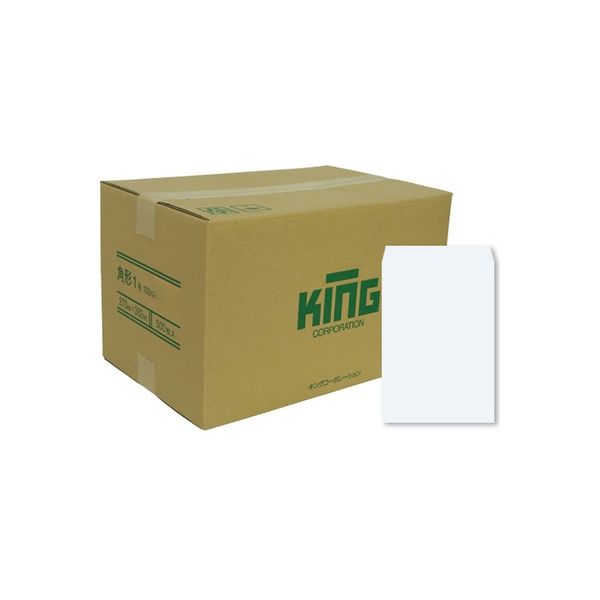 キングコーポレーション 角形1号 100g ホワイトケント 010241 1箱(500枚入)（直送品）