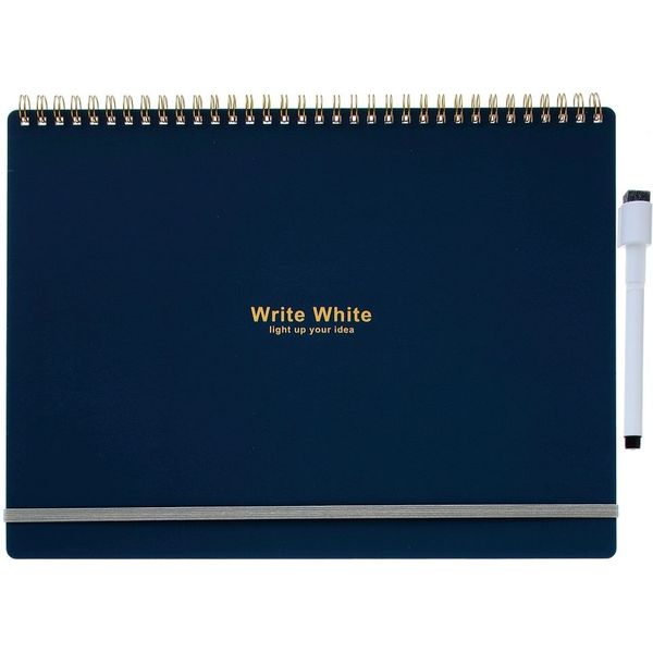 学研ステイフル ホワイトボードノート　Write White A4サイズ　ネイビー D15041 3冊（直送品）