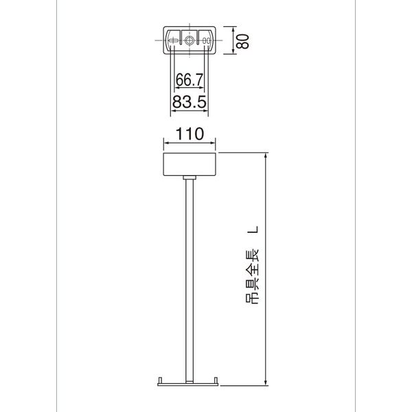 パナソニック 誘導灯用吊具 角型Ｌ＝５００ FP01650P 1個（直送品） - アスクル