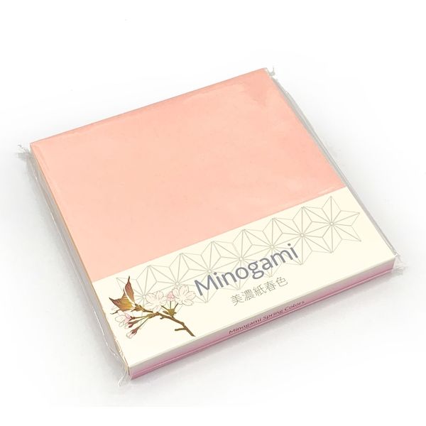 MOLZA美の紙工房 Ｍｉｎｏｇａｍｉ 美濃紙 15×15cm 100枚入　春色 MP-M1 １セット（500枚：100枚×5）（直送品）