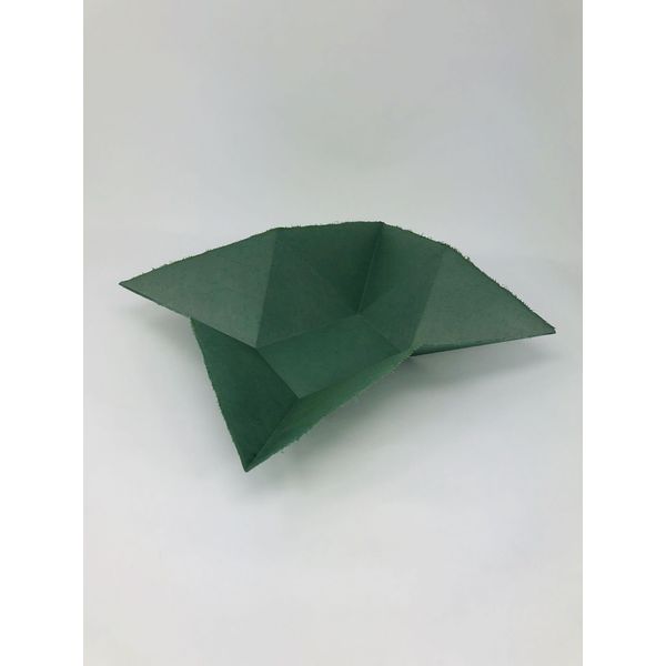 MOLZA美の紙工房 ３Ｄ Ｐａｐｅｒ 折り紙トレイ Ｏｒｉｇａｍｉ Ｔｒａｙ モスグリーン MV04 5パック（直送品）
