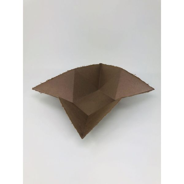 MOLZA美の紙工房 ３Ｄ Ｐａｐｅｒ 折り紙トレイ Ｏｒｉｇａｍｉ Ｔｒａｙ ブラウン MV05 5パック（直送品）