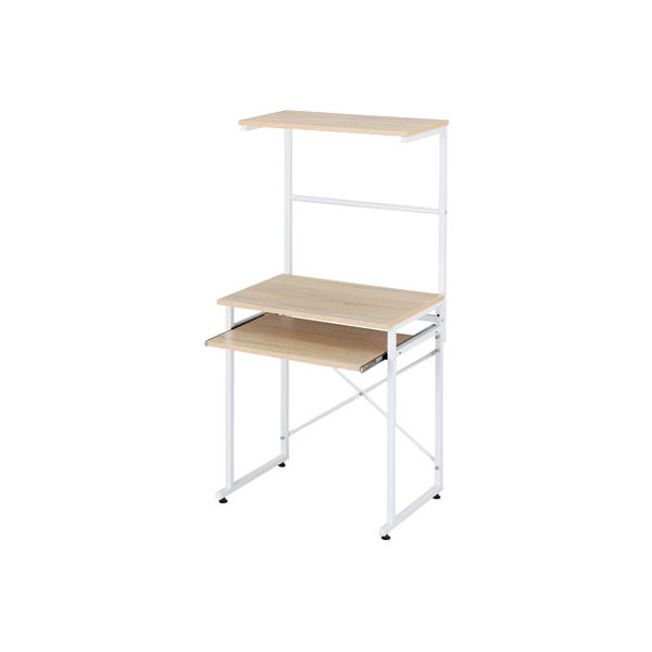 アイリスオーヤマ タワーデスク 幅60×奥行42cm ライトナチュラル/ホワイト TDK-6042 1台（直送品）