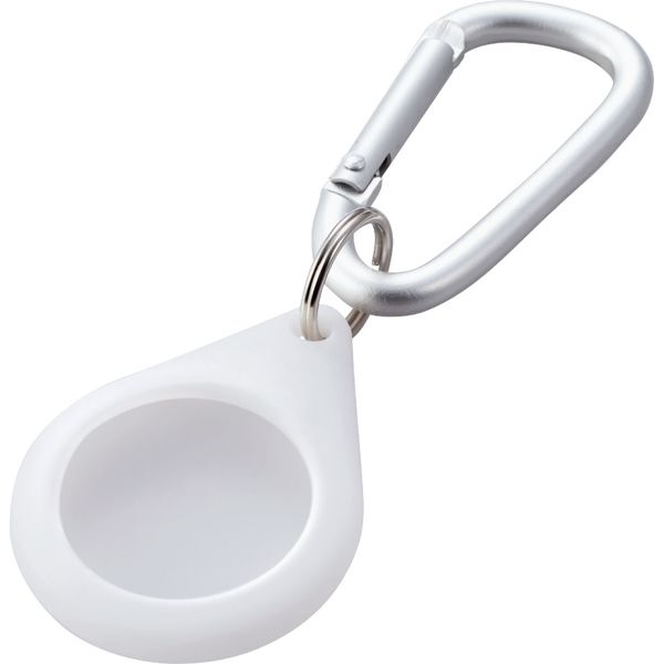 AirTag用ケース 保護カバー シリコン カラビナ付 アンチダストコート 持ち運び クリア AT-SCKCR エレコム 1個（直送品）