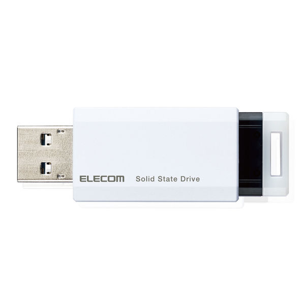 エレコム ESD-EPK0250GRD 外付けSSD ノック式 USB3.2(Gen2)対応 250GB