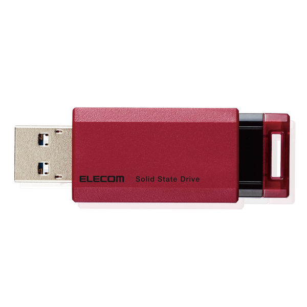 エレコム ESD-EPK0500GRD 外付けSSD ノック式 USB3.2(Gen2)対応 500GB