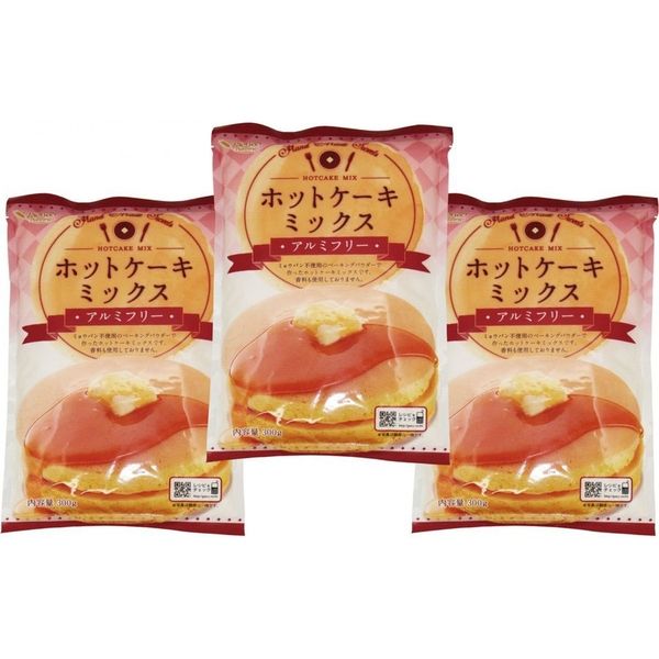 パイオニア企画　ホットケーキミックス（アルミフリー）　300ｇ×3袋　【製菓材料　洋粉　こだわり食材】　（直送品）