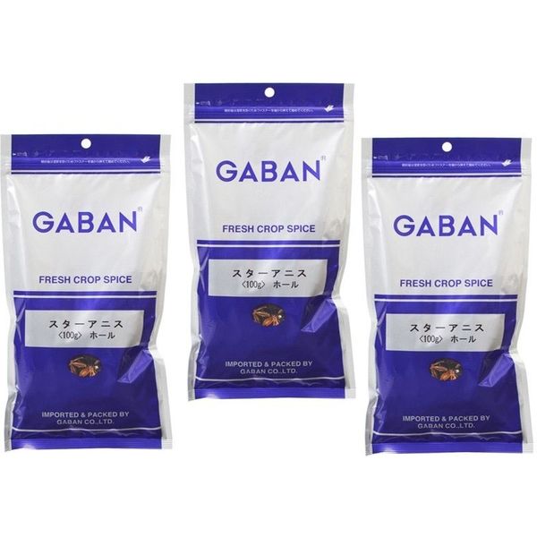 GABAN　スターアニス（ホール） 100ｇ×3袋（GABAN ハウス食品）　22238　1袋（直送品）