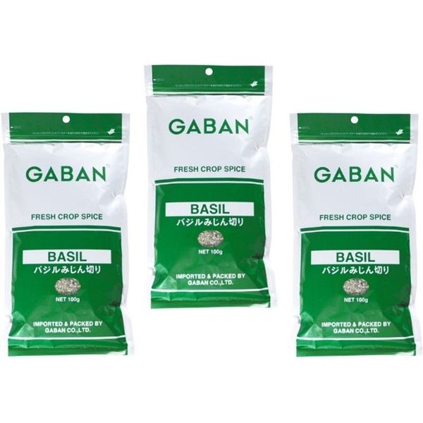 GABAN　バジル（みじん切り） 100ｇ×3袋（GABAN ハウス食品）　22223　1セット（3個）（直送品）