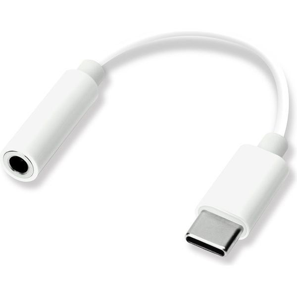 PGA 3.5mmイヤホン変換アダプタ for USB Type-C 5cm ホワイト PG-35CCN02WH 1本
