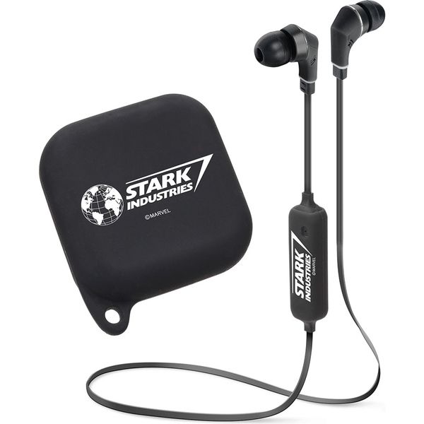 PGA Bluetooth(R) 4.1搭載 ワイヤレスステレオイヤホン シリコンポーチ付き [スターク・インダストリーズ/ブラック]（直送品）