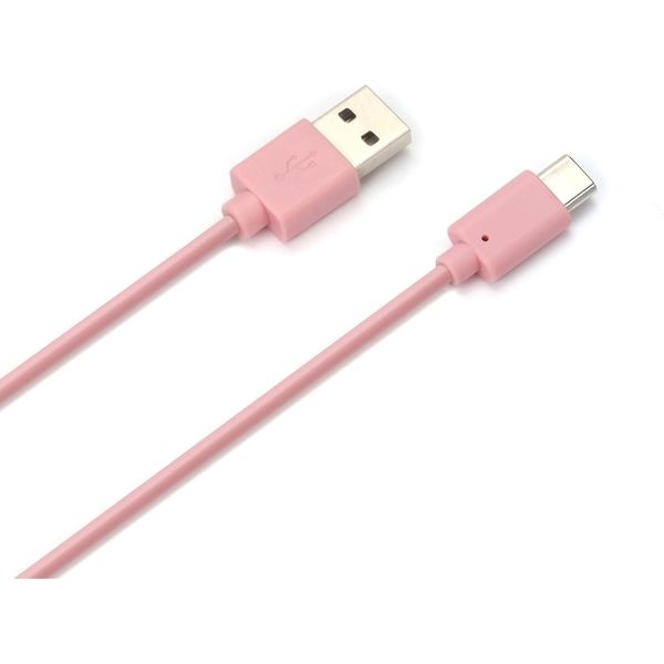 PGA USB Type-C Type-A コネクタ USBケーブル 50cm ピンク PG-CUC05M04 1本