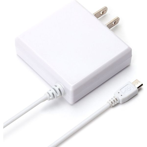 PGA micro USB コネクタ AC充電器 出力2A ケーブル長2m ホワイト PG-MAC20A02WH 1個