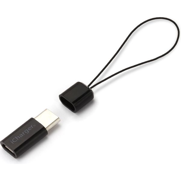 PGA USB Type-C-microUSB 変換アダプタ ブラック PG-MCCN03 1個（直送品）