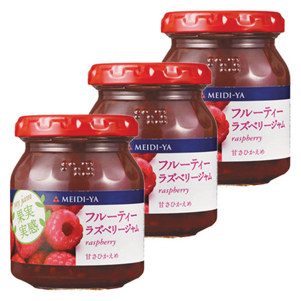 明治屋 果実実感 フルーティーラズベリージャム 1セット（3個