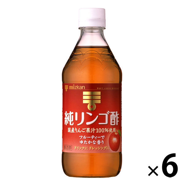 ミツカン 純リンゴ酢 500ml 6本 - アスクル