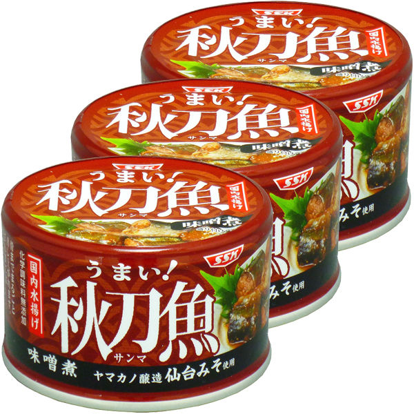 清水食品　うまい！　秋刀魚味噌煮　1セット（3缶）