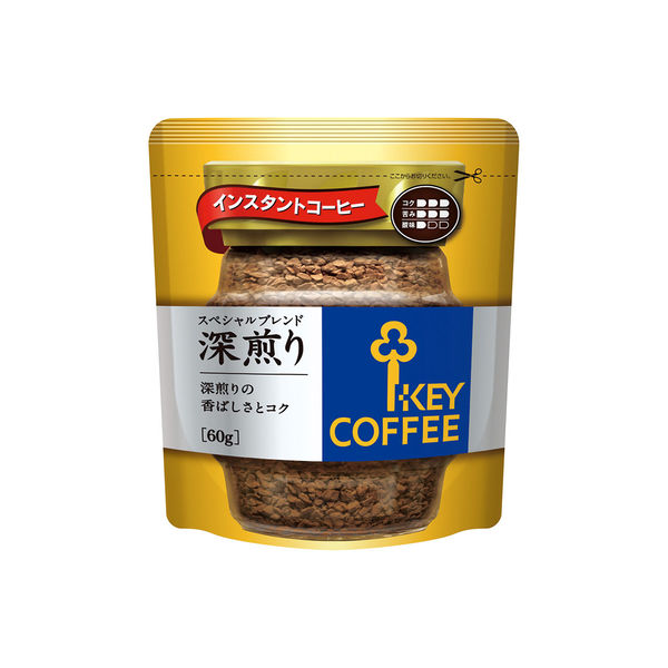 【インスタントコーヒー】キーコーヒー スペシャルブレンド深煎り 詰替用 1袋（60g）