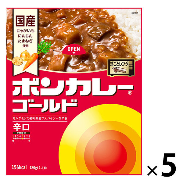 ボンカレーゴールド 辛口 5個 大塚食品 レンジ対応 - アスクル