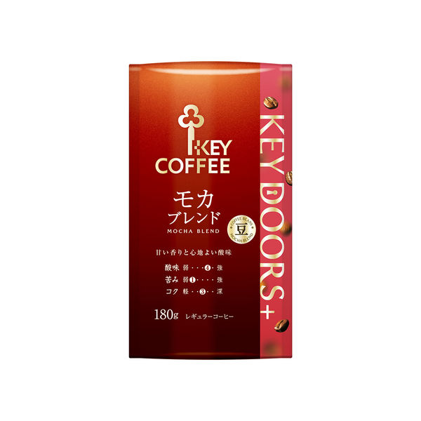【コーヒー豆】キーコーヒー KEY DOORS＋ モカブレンド (LP) 1袋(180g)