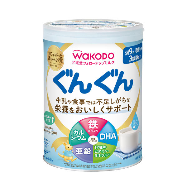 【9ヵ月頃から】WAKODO（和光堂）フォローアップミルク ぐんぐん（大缶）830g 1缶　アサヒグループ食品 粉ミルク