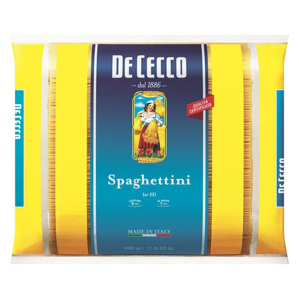 ディチェコ No.11 スパゲッティーニ 1.6mm 5kg 標準ゆで時間9分 1個 日清製粉ウェルナ パスタ イタリア 大容量