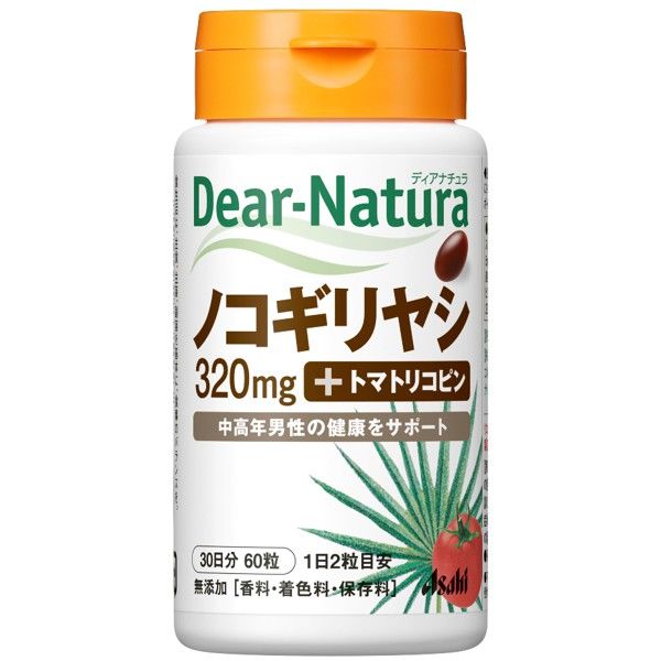 ディアナチュラ（Dear-Natura）　ノコギリヤシwithトマトリコピン　30日分（60粒）　アサヒグループ食品　サプリメント