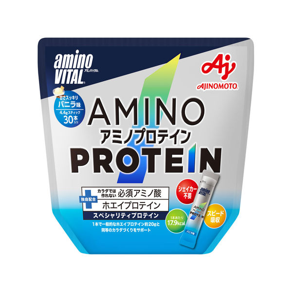 アミノバイタル アミノプロテイン バニラ味 1袋（30本入） 味の素 プロテイン