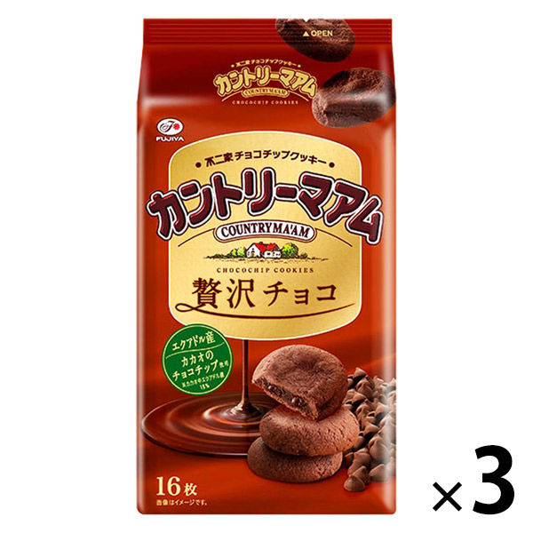 不二家 カントリーマアム（贅沢チョコ） 3袋 クッキー ビスケット お