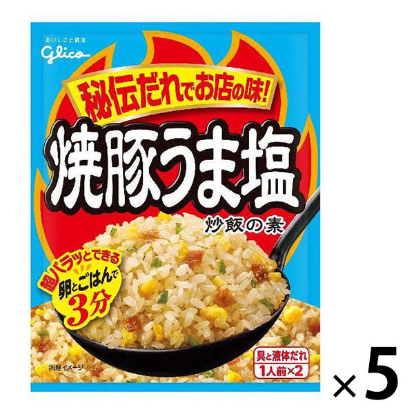 江崎グリコ 焼豚うま塩炒飯の素 5個 チャーハンの素