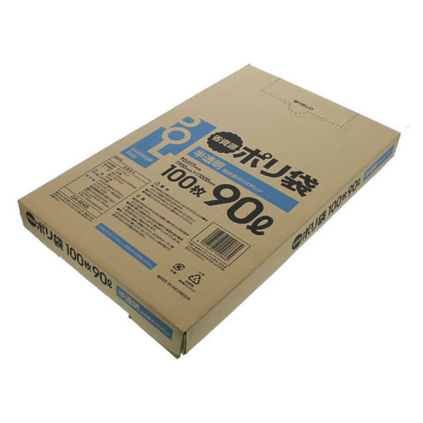 システムポリマー/GA-904B/半透明ポリ袋 90L Box 100枚×6箱　1個（直送品）