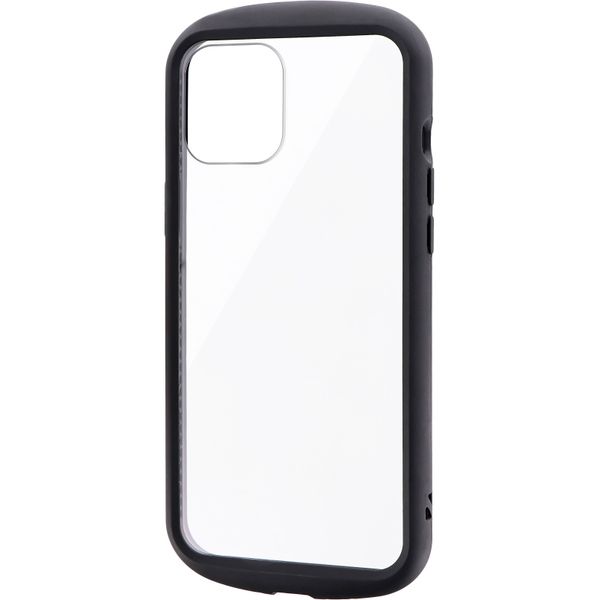iPhone 12 Pro Max ケース カバー 耐衝撃ハイブリッドケース PALLET CLEAR Flat ブラック（直送品）