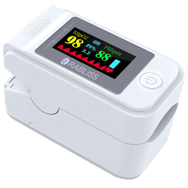 小林薬品 血中酸素濃度計 測定器 脈拍計 酸素飽和度 心拍計 日本語説明書・保証書付 10001084 1個（直送品）