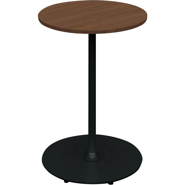 【組立設置込】コクヨ フランカ テーブル 円形単柱脚 幅750×奥行750×高さ1000mm ブラウンオールナット×ブラック 1台（直送品）