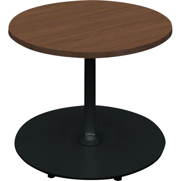 【組立設置込】コクヨ フランカ テーブル 円形単柱脚 幅750×奥行750×高さ620mm ブラウンオールナット×ブラック 1台（直送品）