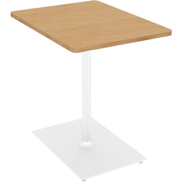 【組立設置込】コクヨ フランカ テーブル 角形単柱脚 幅600×奥行800×高さ720mm ナチュラルオーク×ホワイト 1台（直送品）