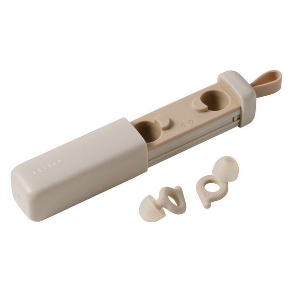 耳栓 睡眠用 遮音性 薄型 横向き寝 快眠 いびき対策 快適フィット 水洗い可 ベージュ HCSL-EP01BE エレコム 1個（直送品）