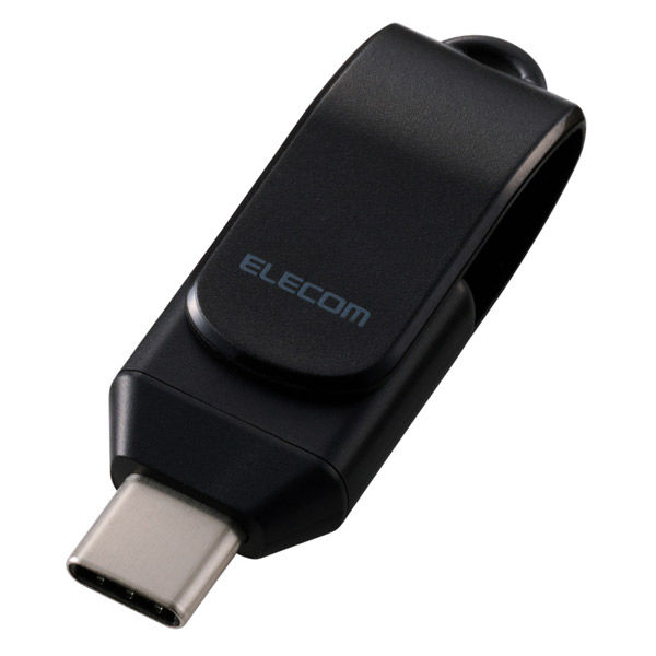 USBメモリ 32GB USB Type-C 高速転送 回転式コネクタ ブラック MF-CEU3032GBK エレコム 1個（直送品）