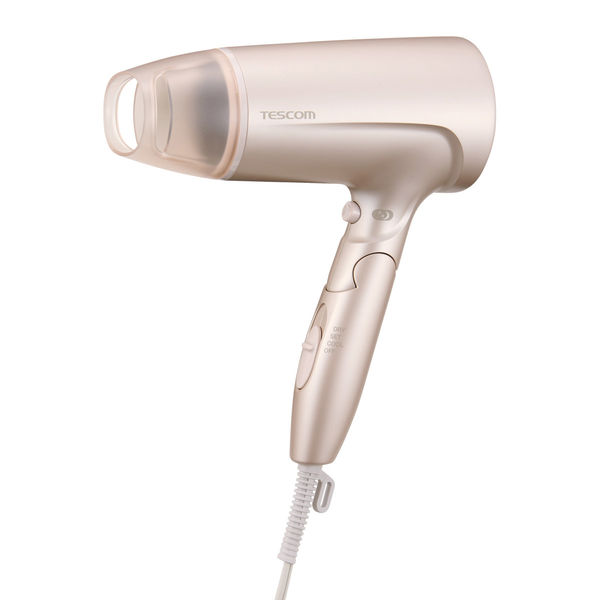 ドライヤー 大風量 速乾 騒音抑制モード マイナスイオン 折りたたみ式 ヘアドライヤー ピンク TD460B-P テスコム 1個（直送品）