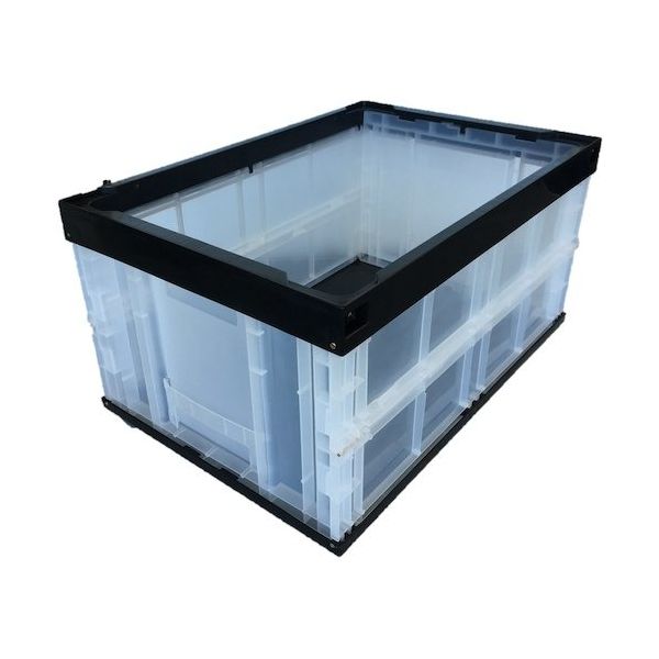 松本産業 オリコン 75L ブラック/クリア 75BLC 1セット(4個) 570-3265（直送品）