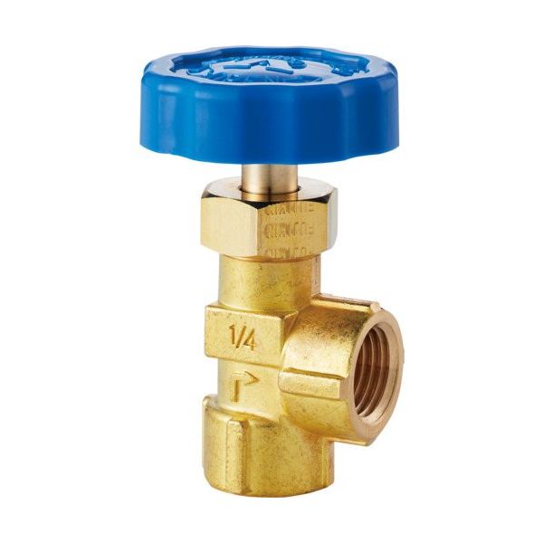 フジキン Fujikin 黄銅製ニードルストップバルブ アングル形 DS-31B-R 1台 126-4444（直送品）