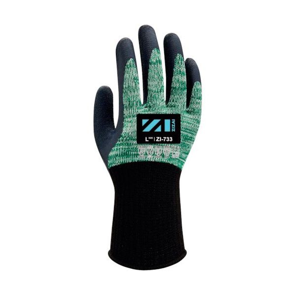 ウィード Weed 耐切創手袋 ZIZAI ZI―733 天然ゴム背抜き Mサイズ(10双入) ZI733M 1袋(10双)（直送品）