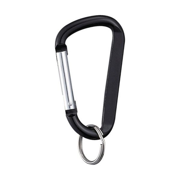 アイテック 光 カラビナ 黒 60mm KRA-601 1個 820-1603（直送品）