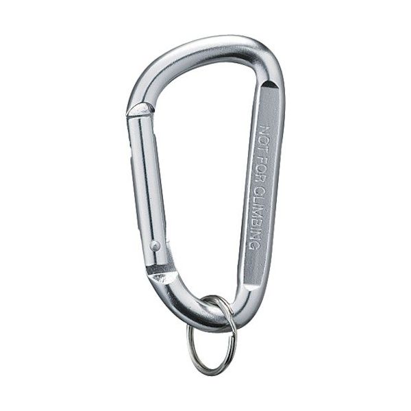 アイテック 光 カラビナ シルバー 80mm KRA-802 1個 820-1606（直送品）