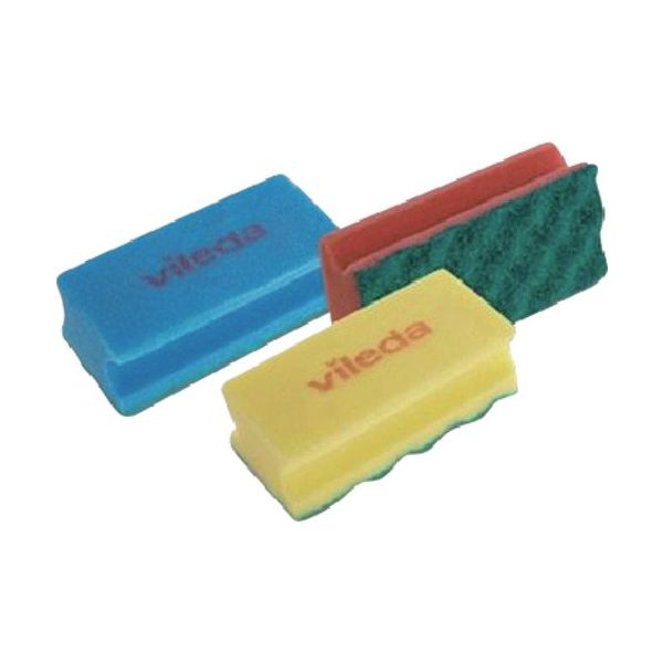 FREUDENBERG Vileda スポンジたわし レッド 123112 1セット(100個:10個×10パック) 390-2276（直送品）