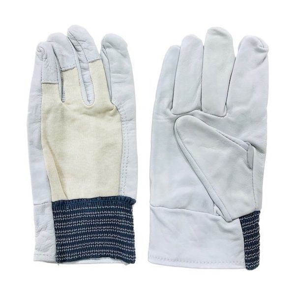 南村製作所 ラッキーワーカー 牛革クレスト甲メリヤス 703 LL 白 703-LL 1双 506-0174（直送品）