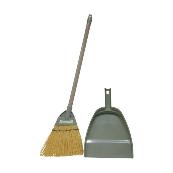 日本クリンテック Home&Base 化繊ほうき・チリトリセット 140544 1セット 536-9917（直送品）