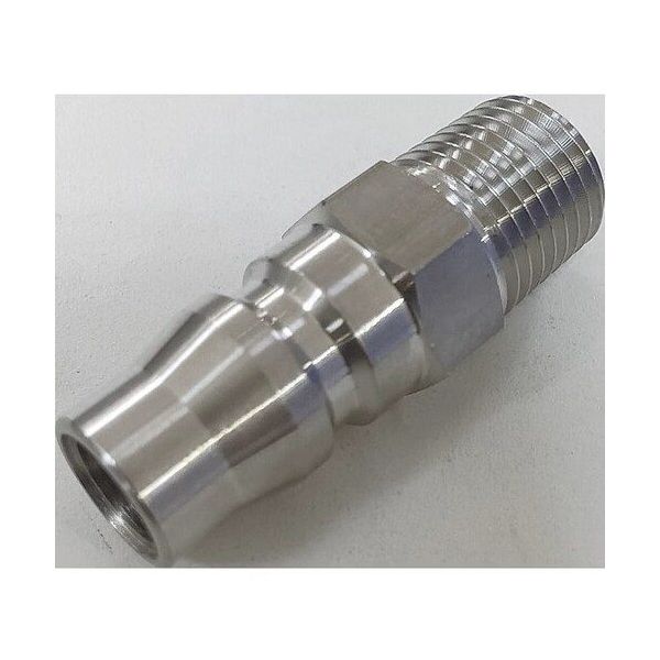 吉田工作所 NKCカップリング NL型カップリングプラグ(SUS304) R3/8 オネジ NL-23PM-S 1個 536-1054（直送品）