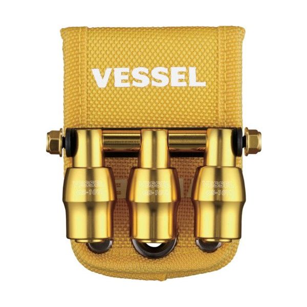 ベッセル VESSEL 限定クイックキャッチャー3連ホルダー黄 QB-10B3YY 1個 688-2881（直送品）